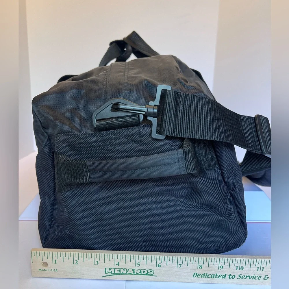 Vintage Dark Black Large Duffel Bag for Travel or Sports.  New without Tags.